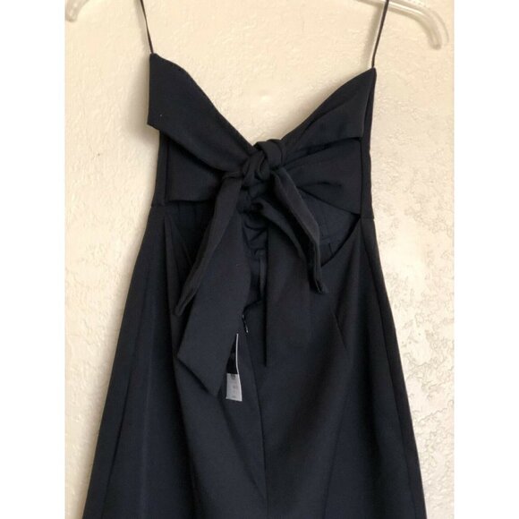 Topshop Women's Contrast Stitch Strapless Black Jumpsuit Size 8 35P09MBLK - Picture 11 of 12